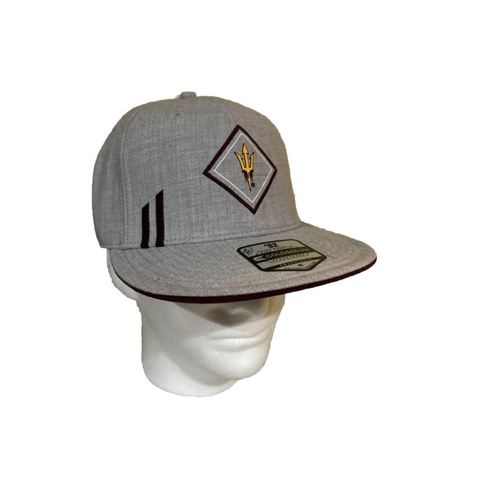 Arizona State ASU Sun Devils Colosseum Gray Snapback Cap Hat High Profile New